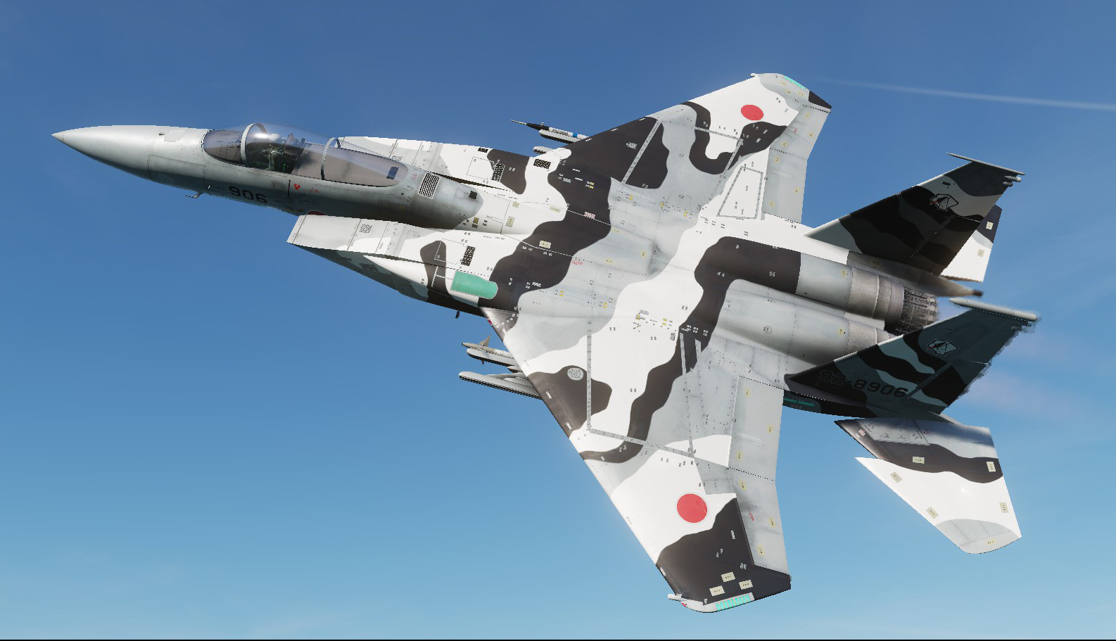 "Minor Change" JASDF F-15J AGGRESSOR 92-8906 Black and White Skin　