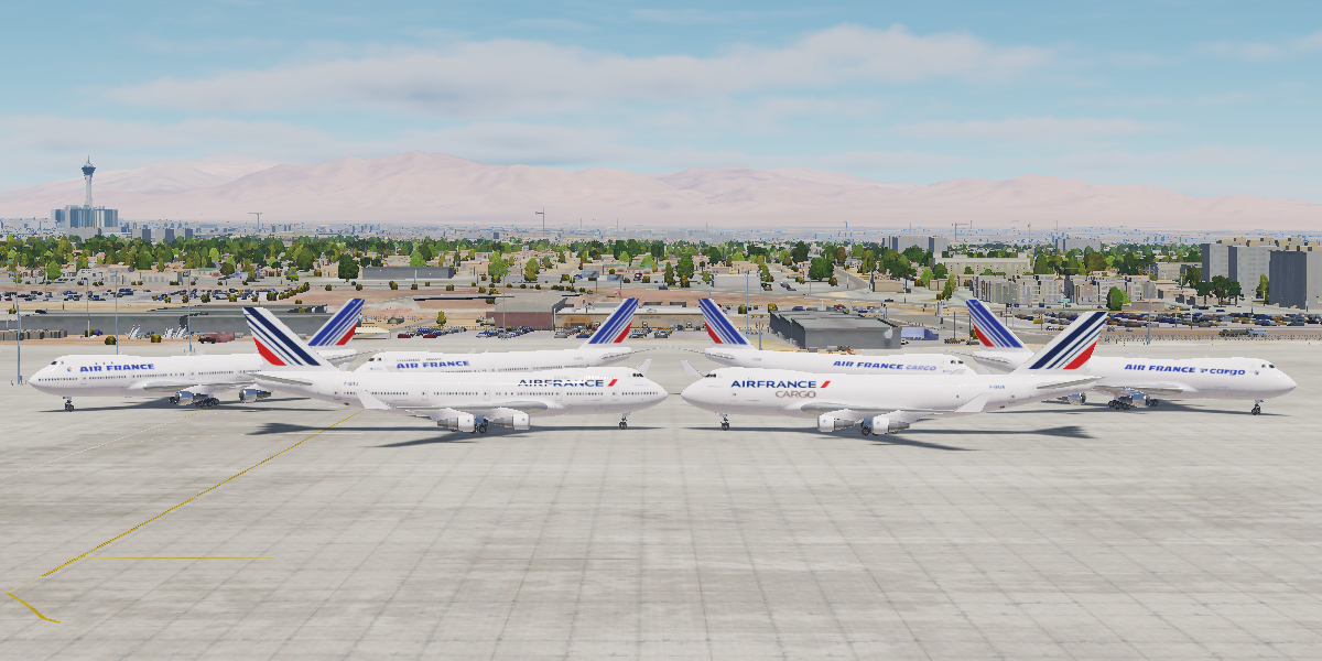 Air France Liveries for B747 in Civil Aircraft Mod (CAM)