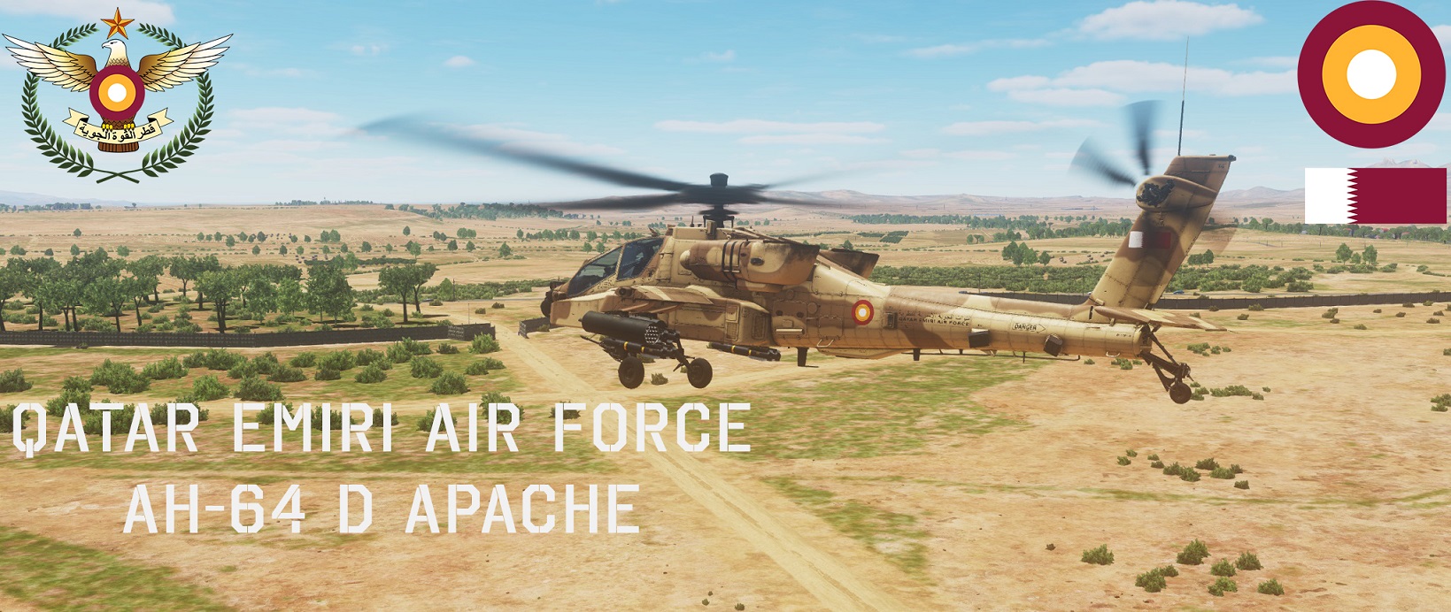 AH-64 D QATAR EMIRI AIR FORCE (Now part of the Official Skins) 