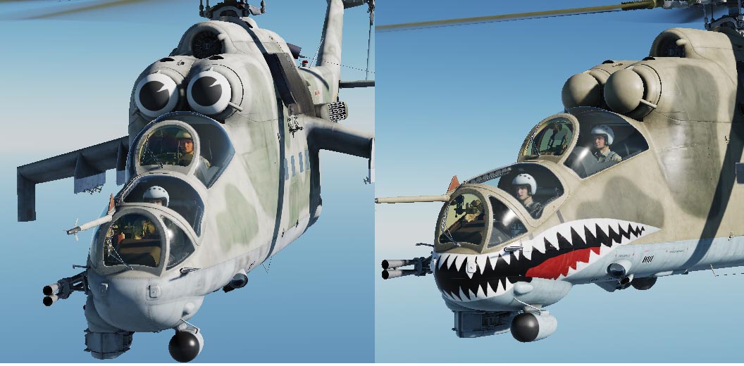 Mi-24p Sharkmouth + Eyes skinpack