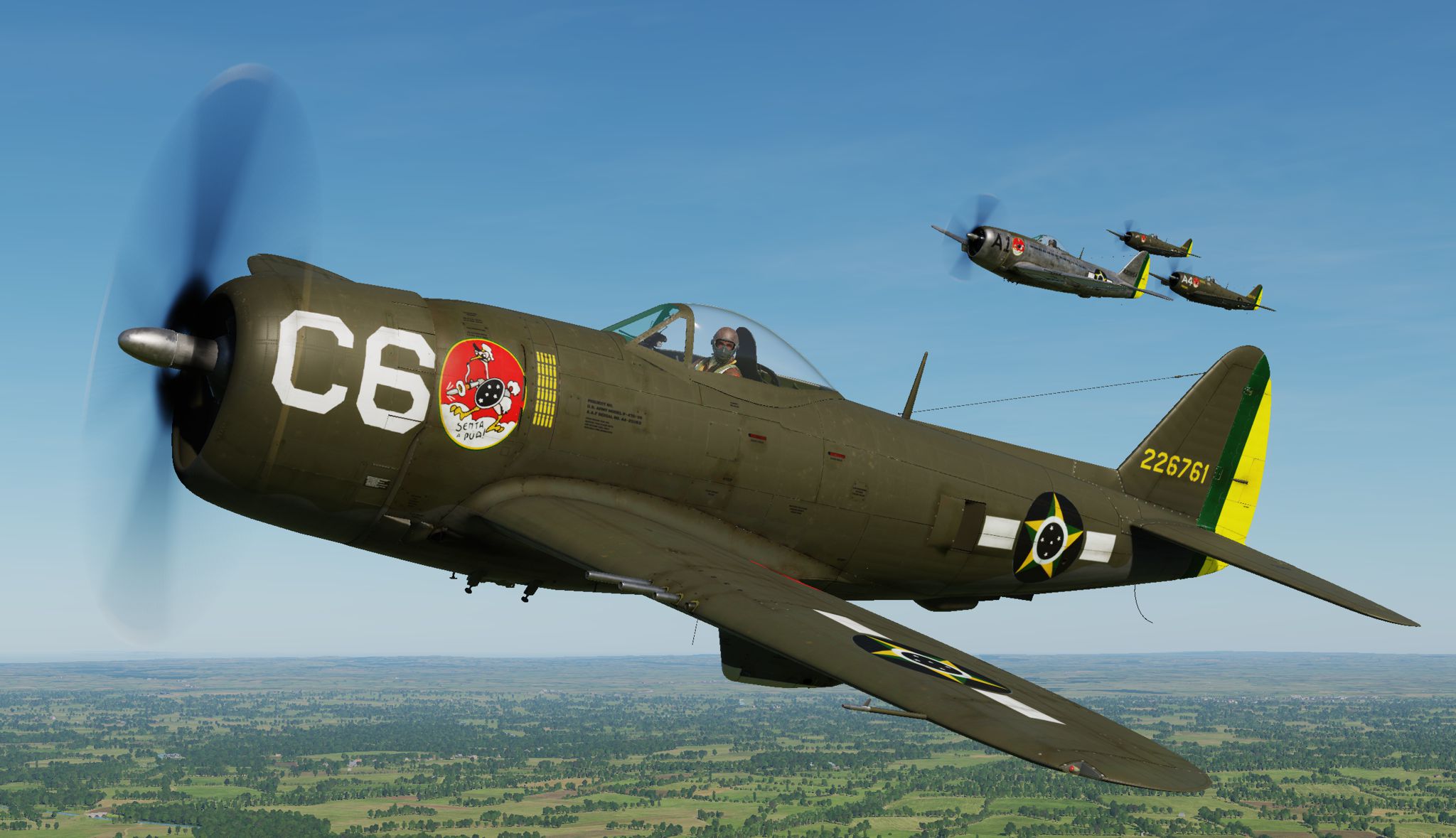 P-47D - 1st Brazilian Ftr Sq-Jambock C6 Olive Drab - 2nd Lt. Goulart (update vs 2.2)