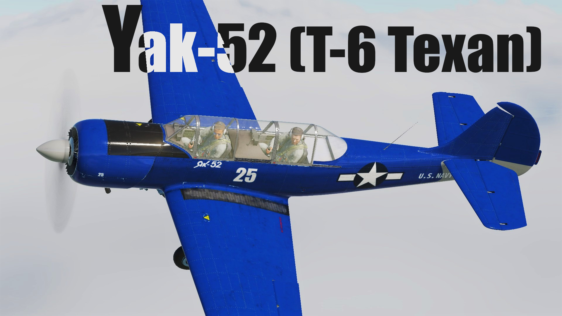  T-6 Texan-like Yak-52 Blue (Yaxan)
