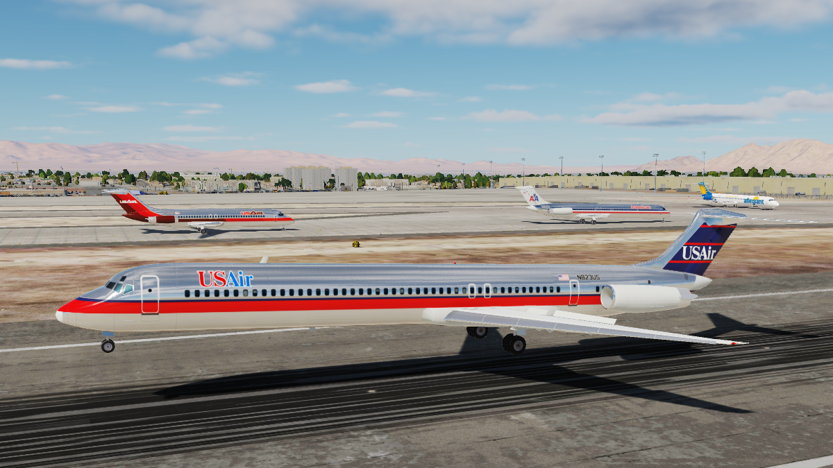 American, Allegiant, USAir skins for T-Tail Twin Jets DC-9, MD-83 mod (TTTwJ)