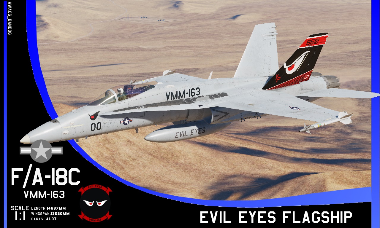 F/A-18C Hornet "Evil Eyes" VMM-163 Flagship Remaster