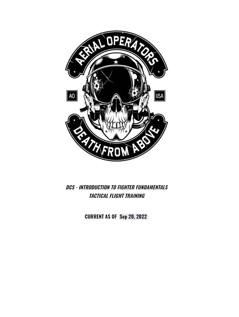 Fighter Fundamentals - Flight Training Manual.  !!!UPDATED 23.07.18!!!