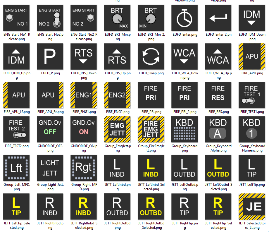 Stream Deck key-graphics for the AH64 (v. 1.02)