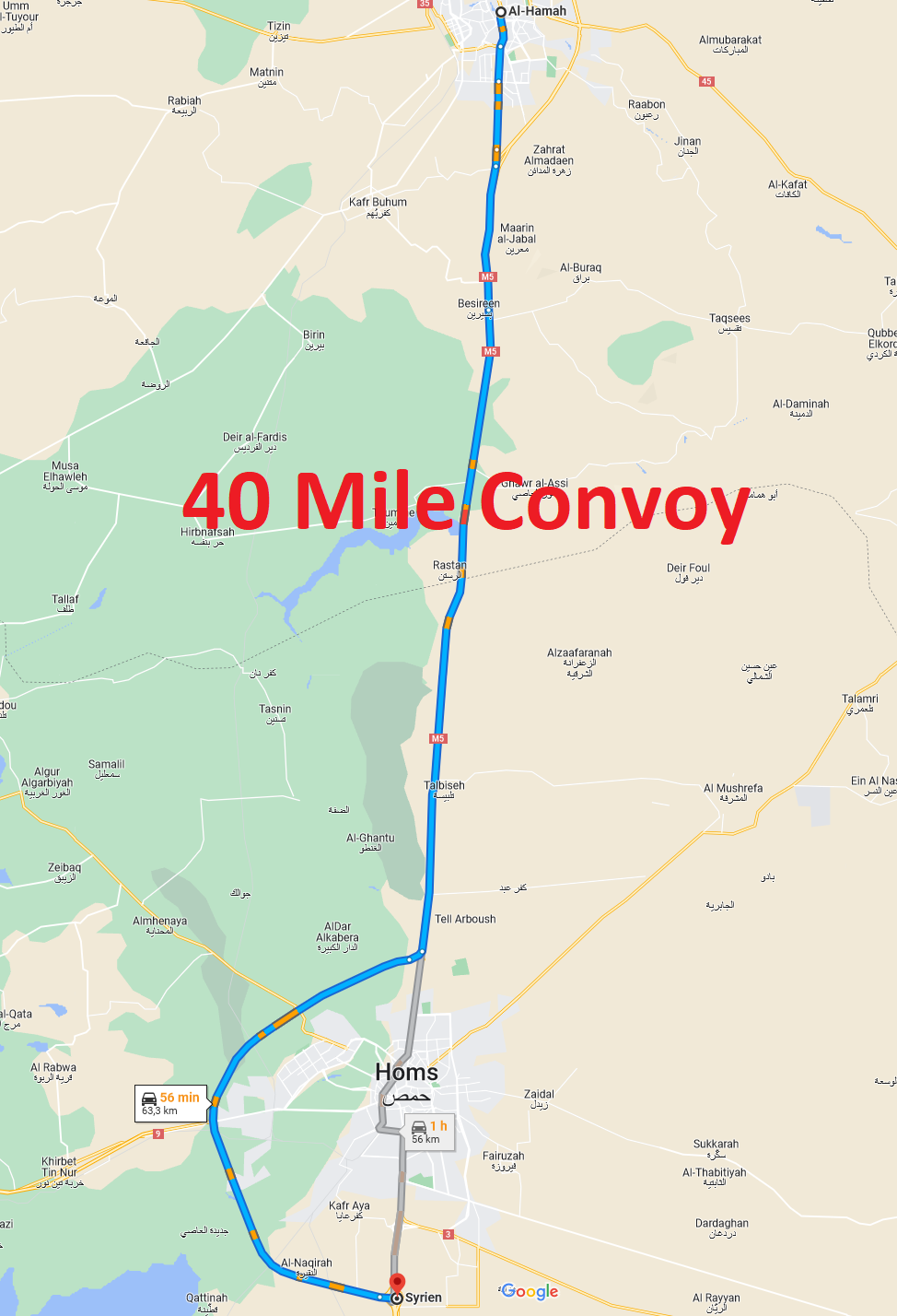 40 Mile Convoy Syria