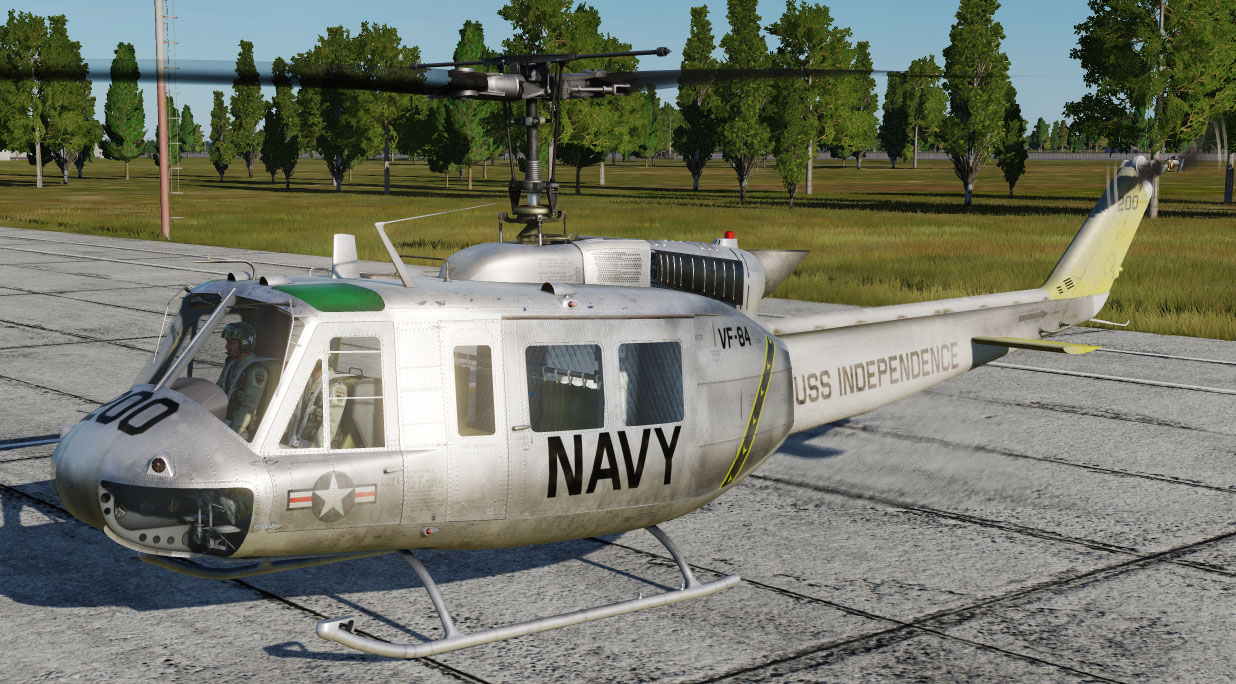 1960's  USS INDEPENDENCE VF-84 F4 Phantom Navy skin for the UH-1H Huey (FICTION) ** UPDATED**