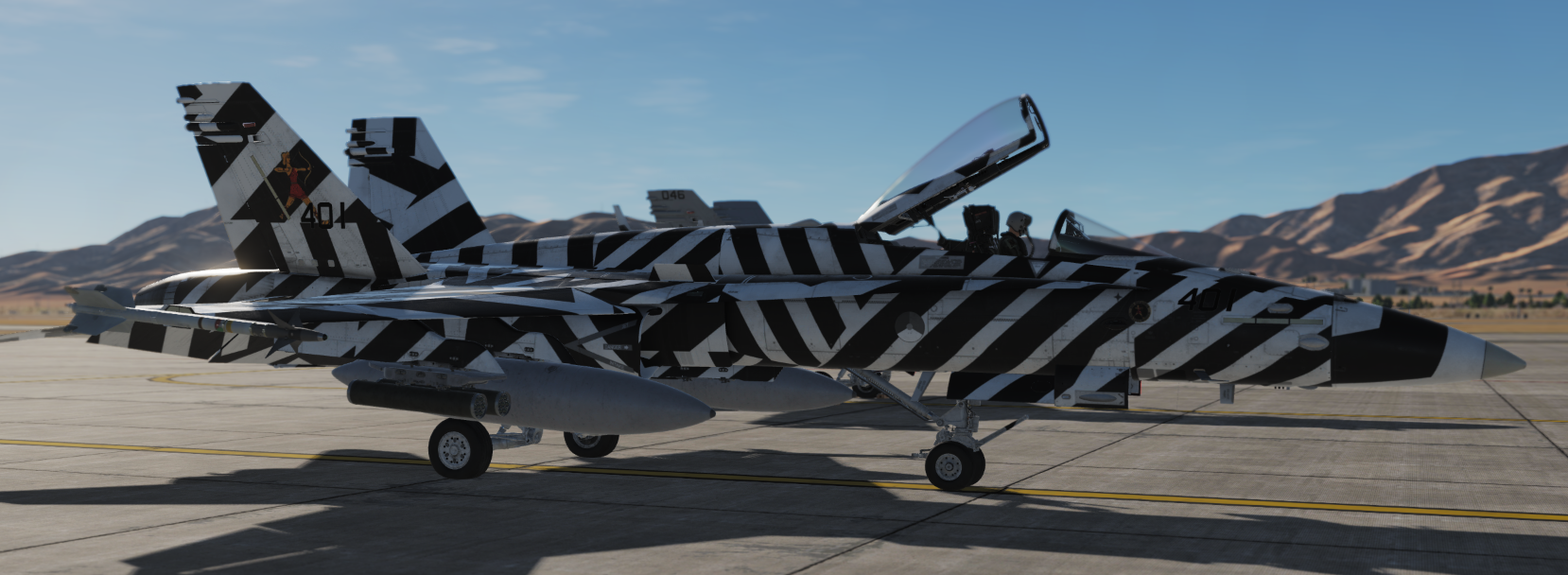 FA-18C Hornet RNLAF Dazzle scheme livery (fictional 323squadron)