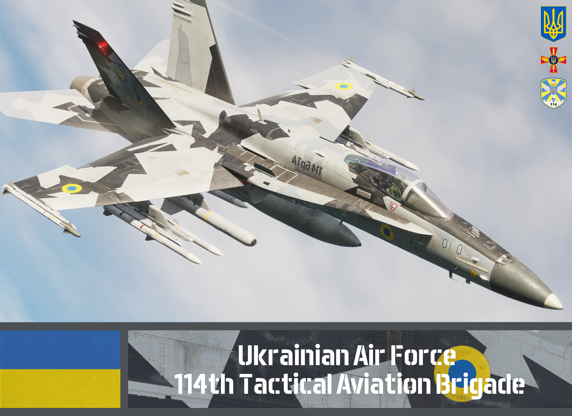 F/A-18C - 114th Tactical Aviation Brigade, High-Viz Splinter | Ukraine (Fictional)