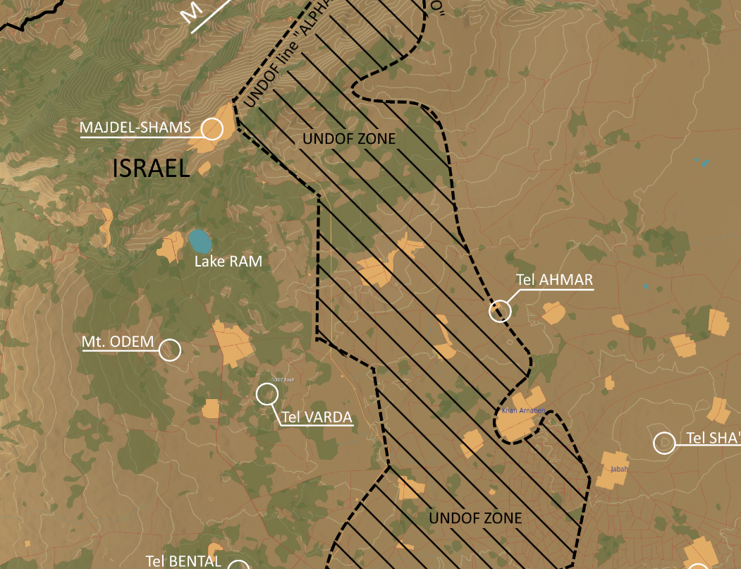 Northern Israel borders and key landmarks