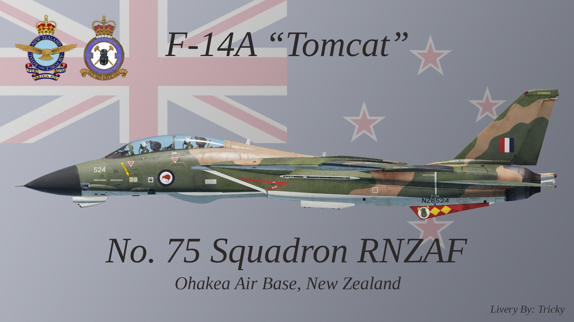 F-14A-135GR - No. 75 Squadron RNZAF - Southeast Asia Camouflage 