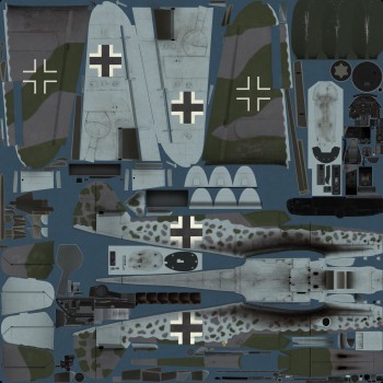 Шаблон текстуры для модели Bf 109 K-4