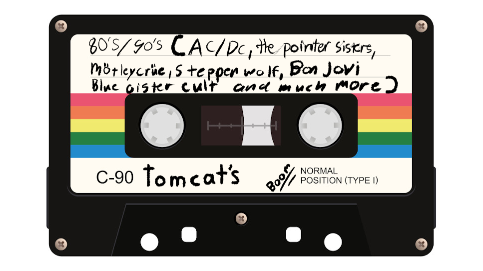 BOOM's tomcat play list (mostly 80's /90's)
