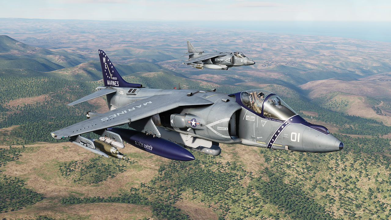 VMA-214 "Black Sheep", WE-01 BuNo 165001 and WE-05 BuNo 165582, MCAS Yuma, AZ (2020 Deployment)