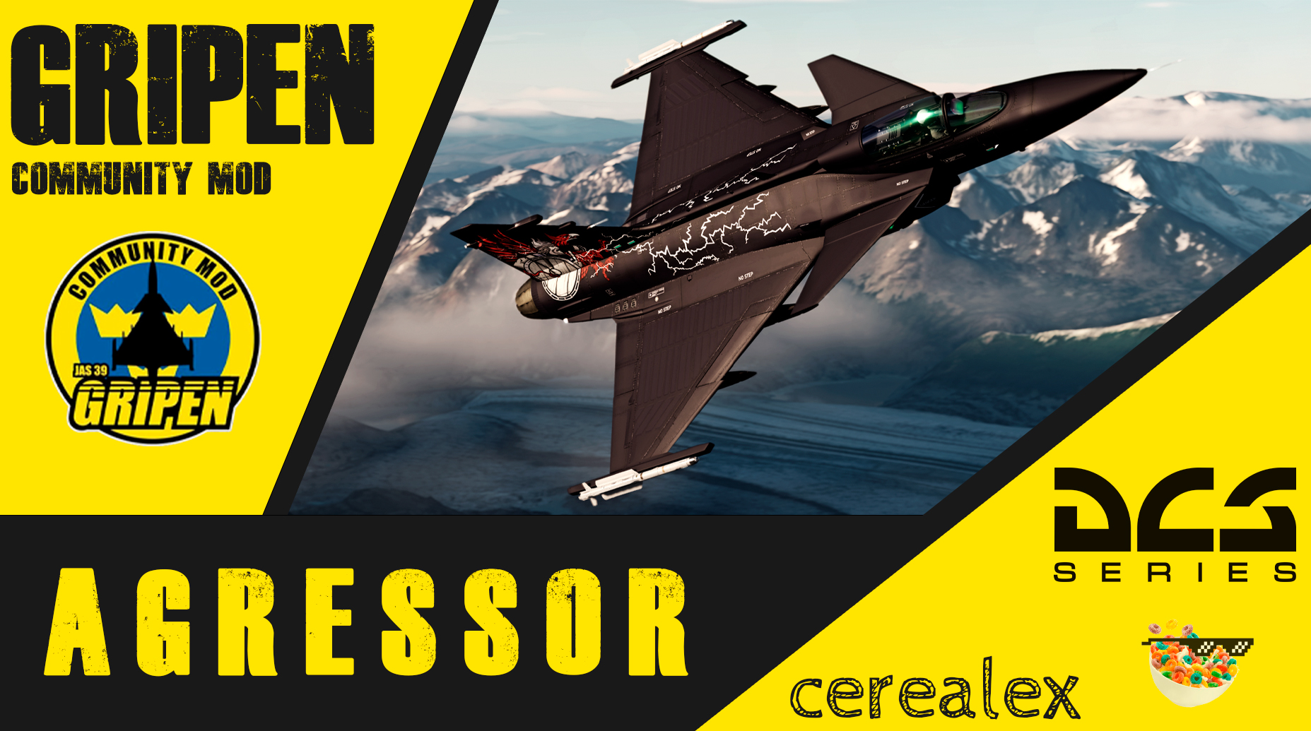 JAS-39 Gripen Agressor Livery by Cerealex
