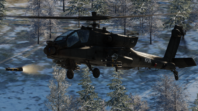 The Kosovo Force (KFOR) Apache of the US Army