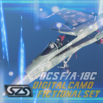 DCS F/A-18C Lot 20 Weathered USN Digital Camo Liveries - 2018 - PBR Ready