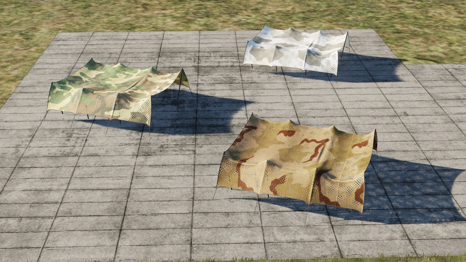 CAMOUFLAGE NETS for MASSUN 92's ASSET PACK MOD