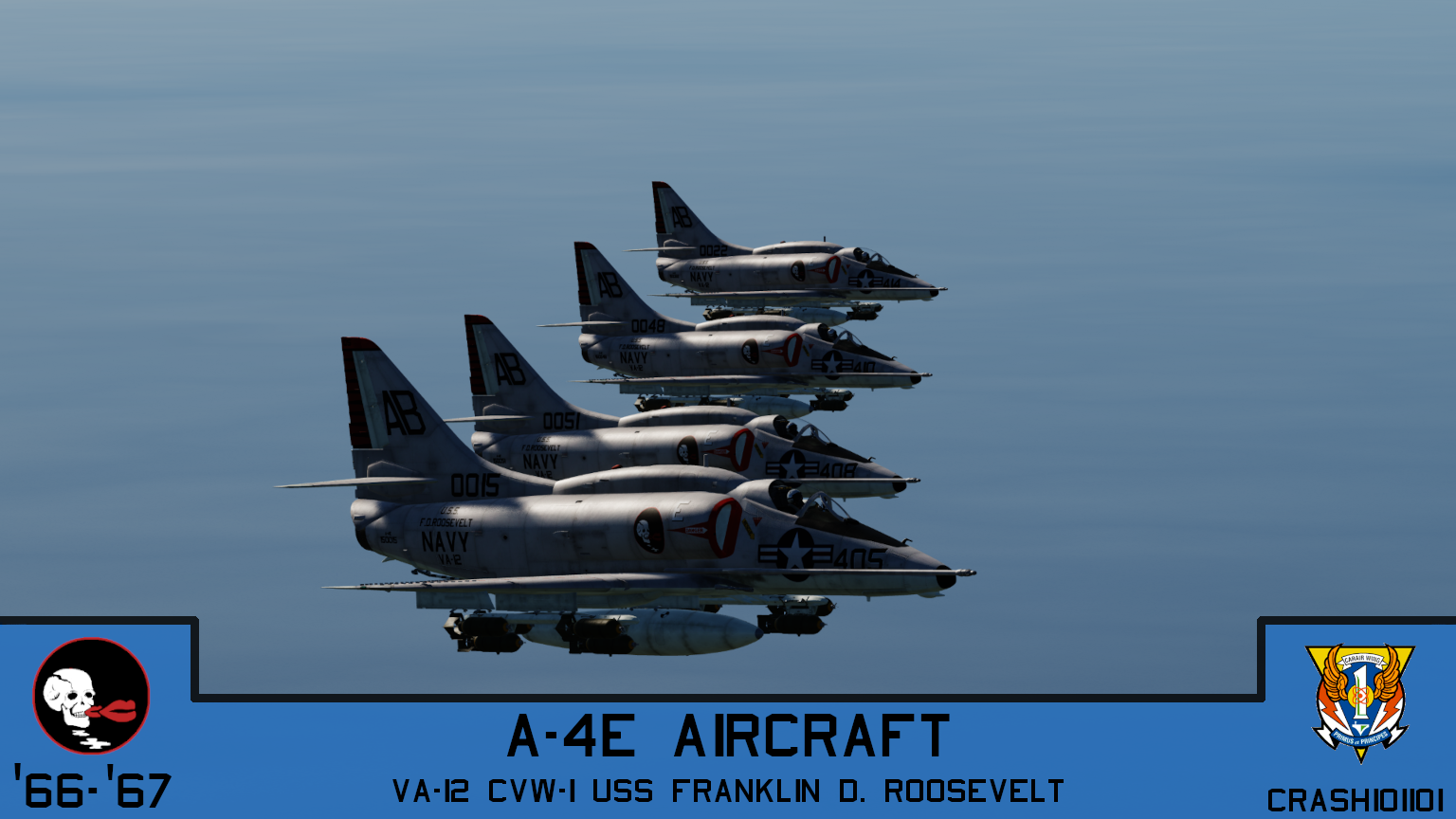 A-4E-C VA-12 "FLYING UBANGIS" (1966-1967) CAG, 405,08,10,14