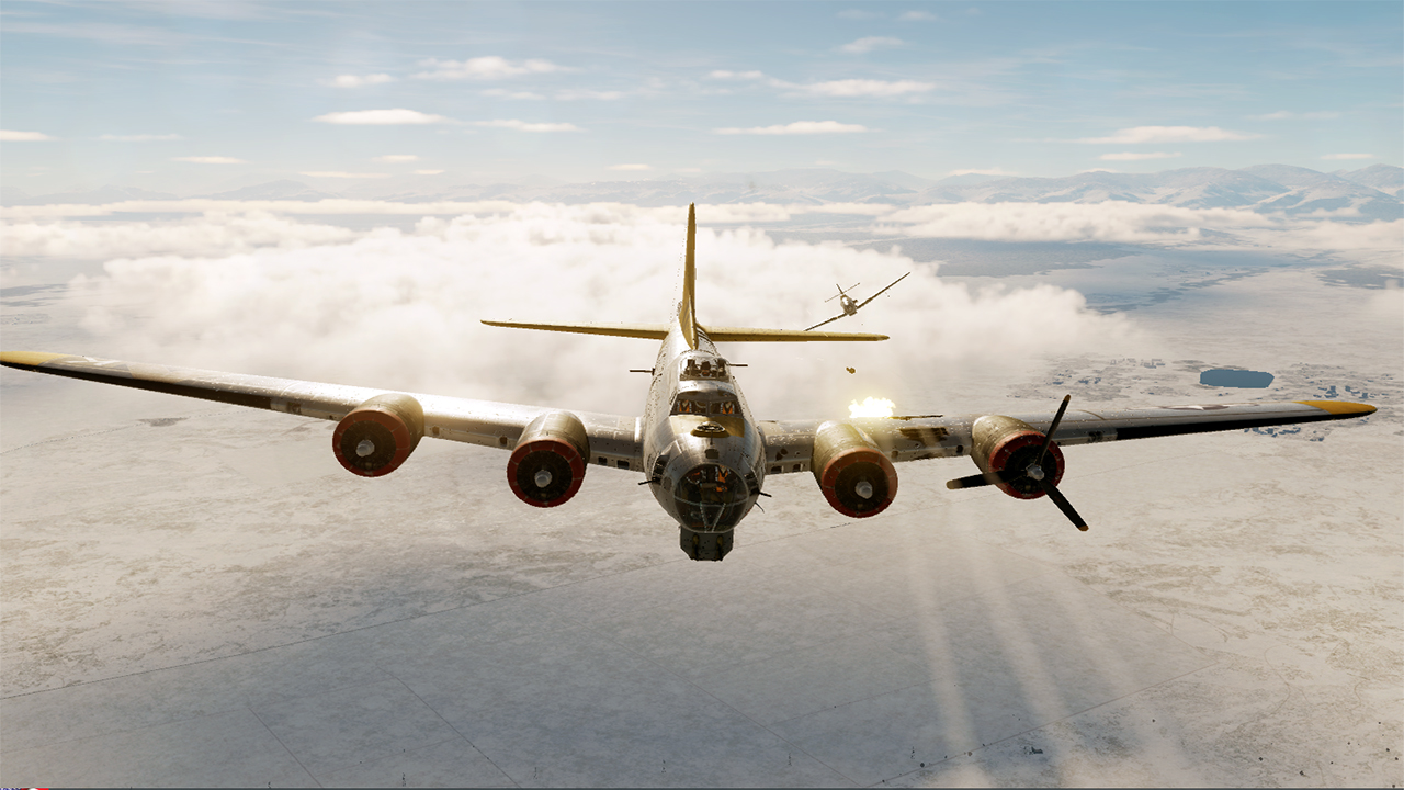 Перехват двух бомбардировщиков B-17G