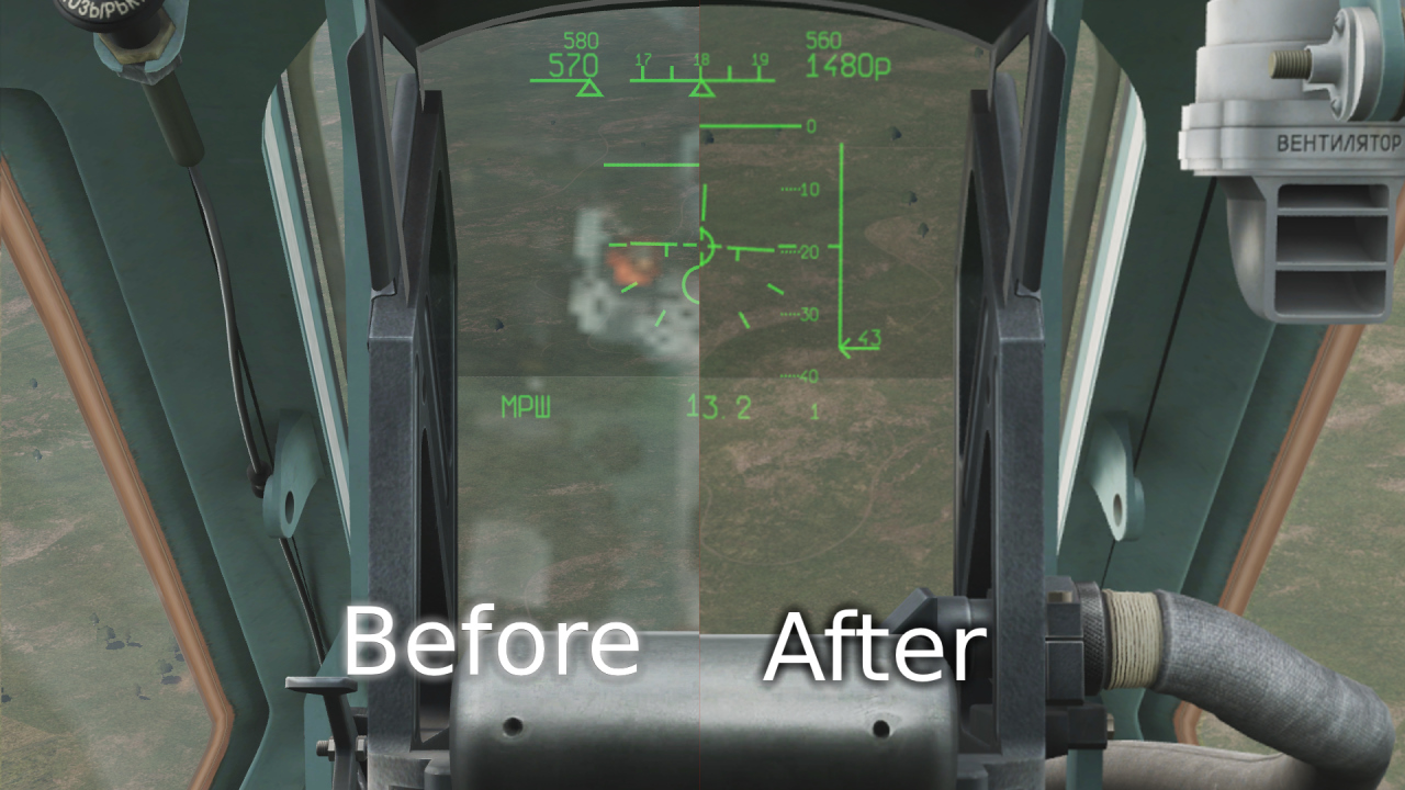 Su-25T cockpit reflection fix