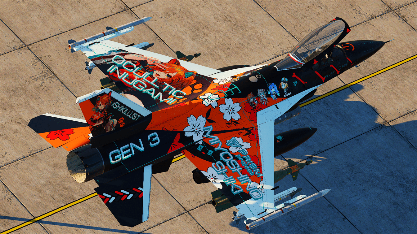 F-16C -Miyoshino Shiki- Vtuber Livery