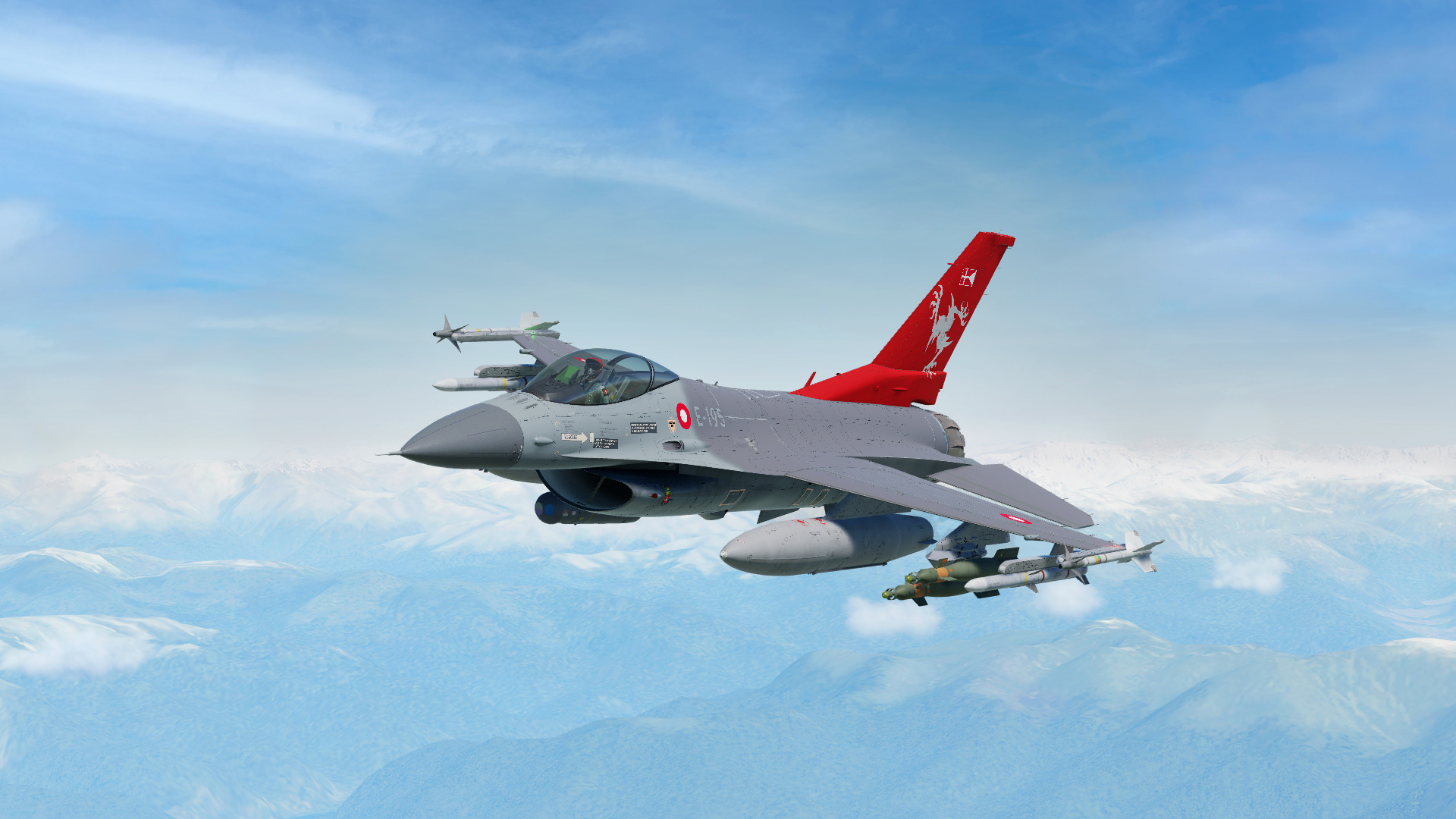 RDAF F-16AM Fighting Falcon E-195 PHANTOM