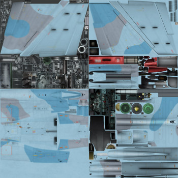 Texture template of Su-27 model