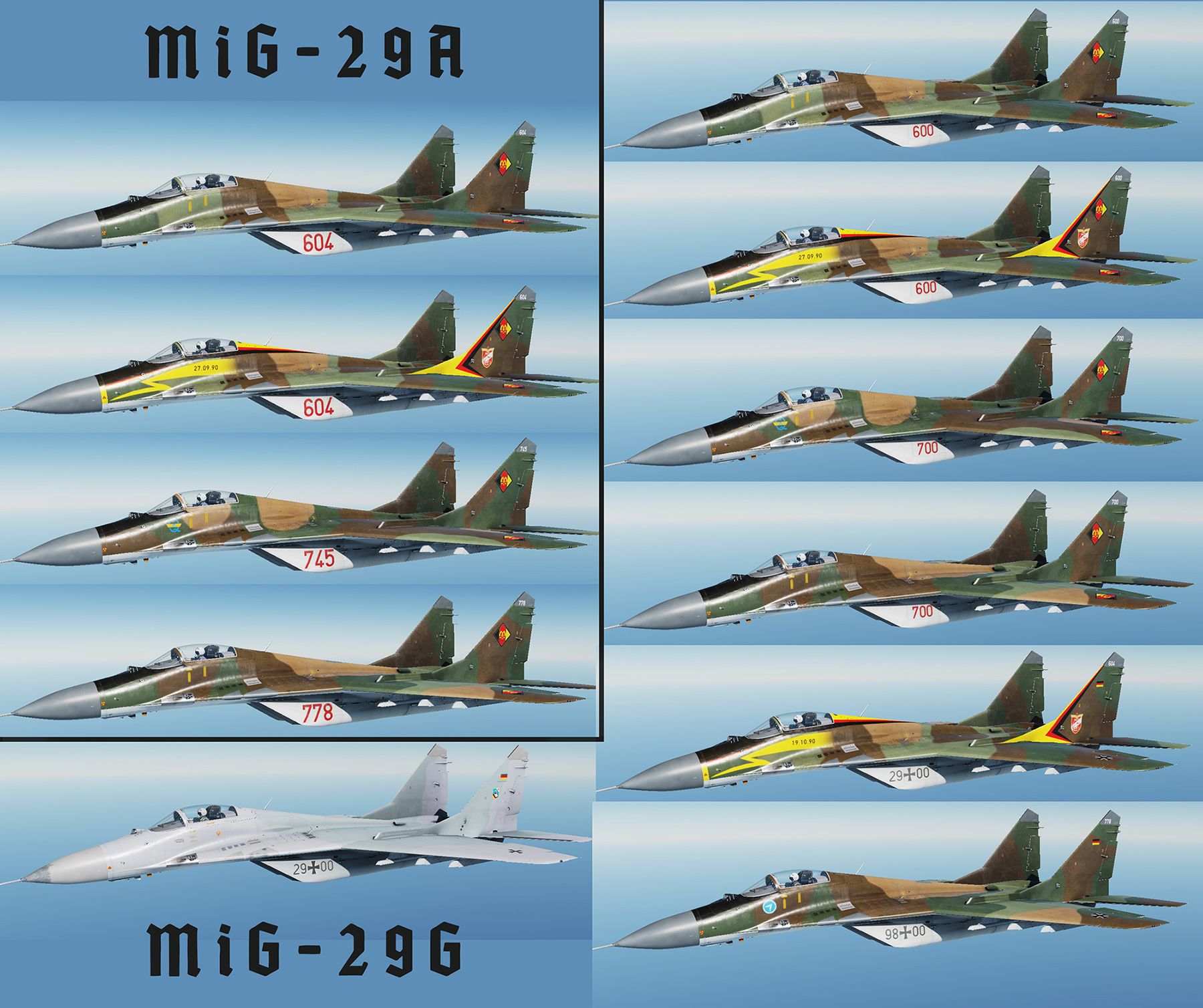 MiG-29A & MiG-29G East Germany and Germany
