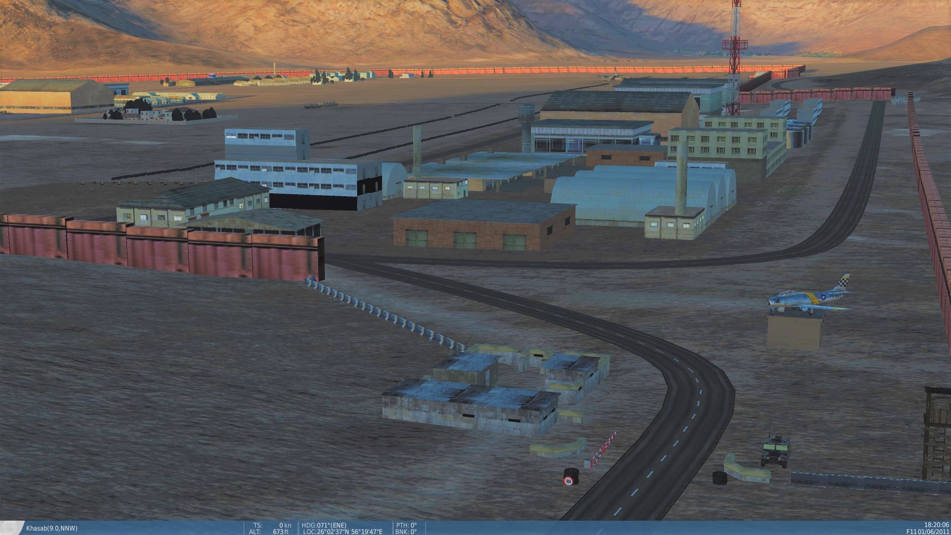 Static Template - Improvised (FARP) base with dirt airstrip (Persian Gulf) (no mods)