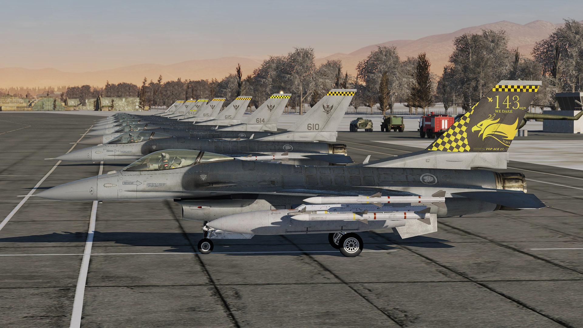 Republic of Singapore Air Force (RSAF) 143 SQN F-16C pack v1