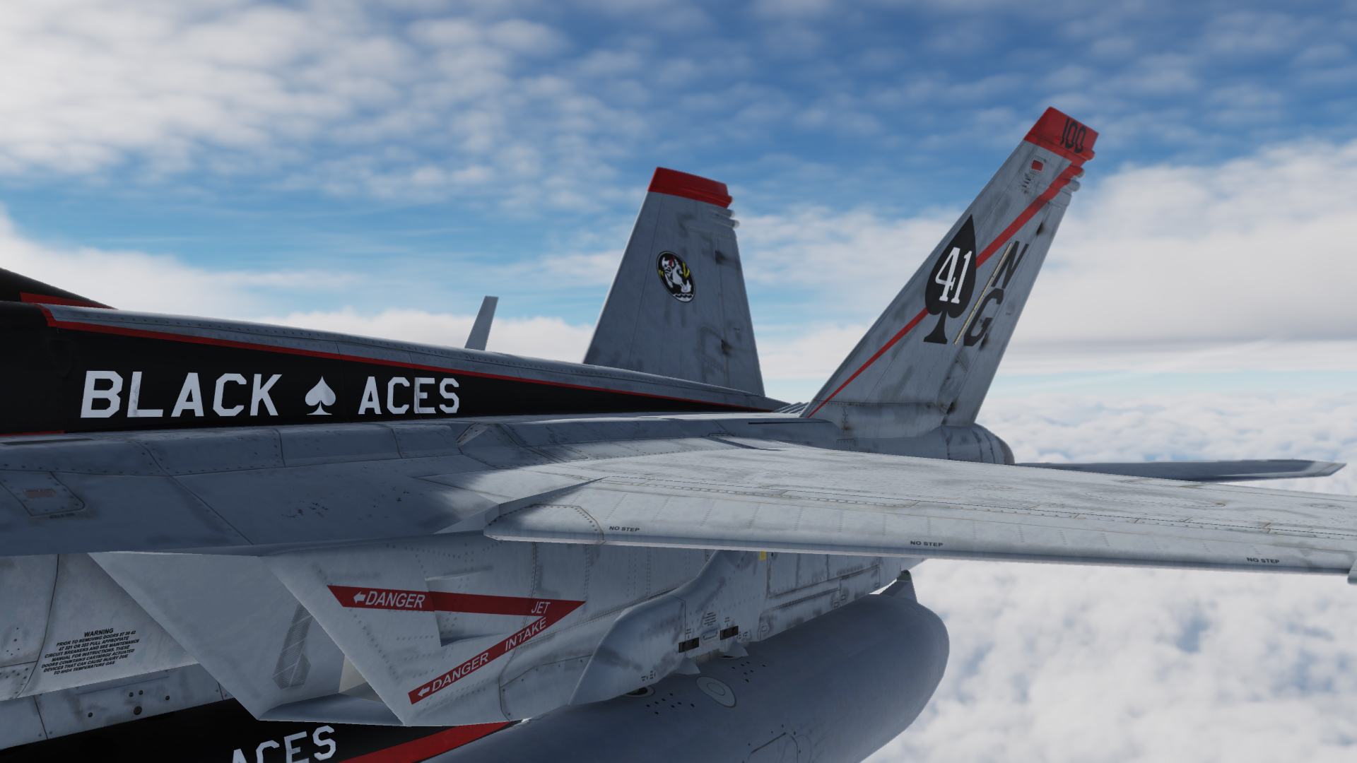VFA-41 (Black Aces) skin for Superbug F-18F mod (v2.1)