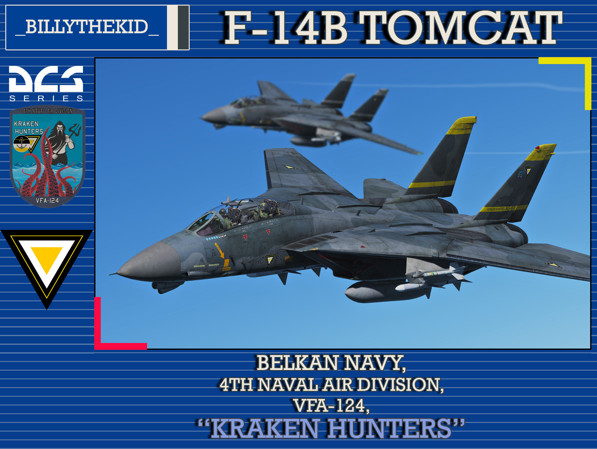 Ace Combat - Belkan Navy - 4th Naval Air Division - VFA-124 "Kraken Hunters" F-14B Tomcat