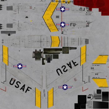 Texture template for F-86F model