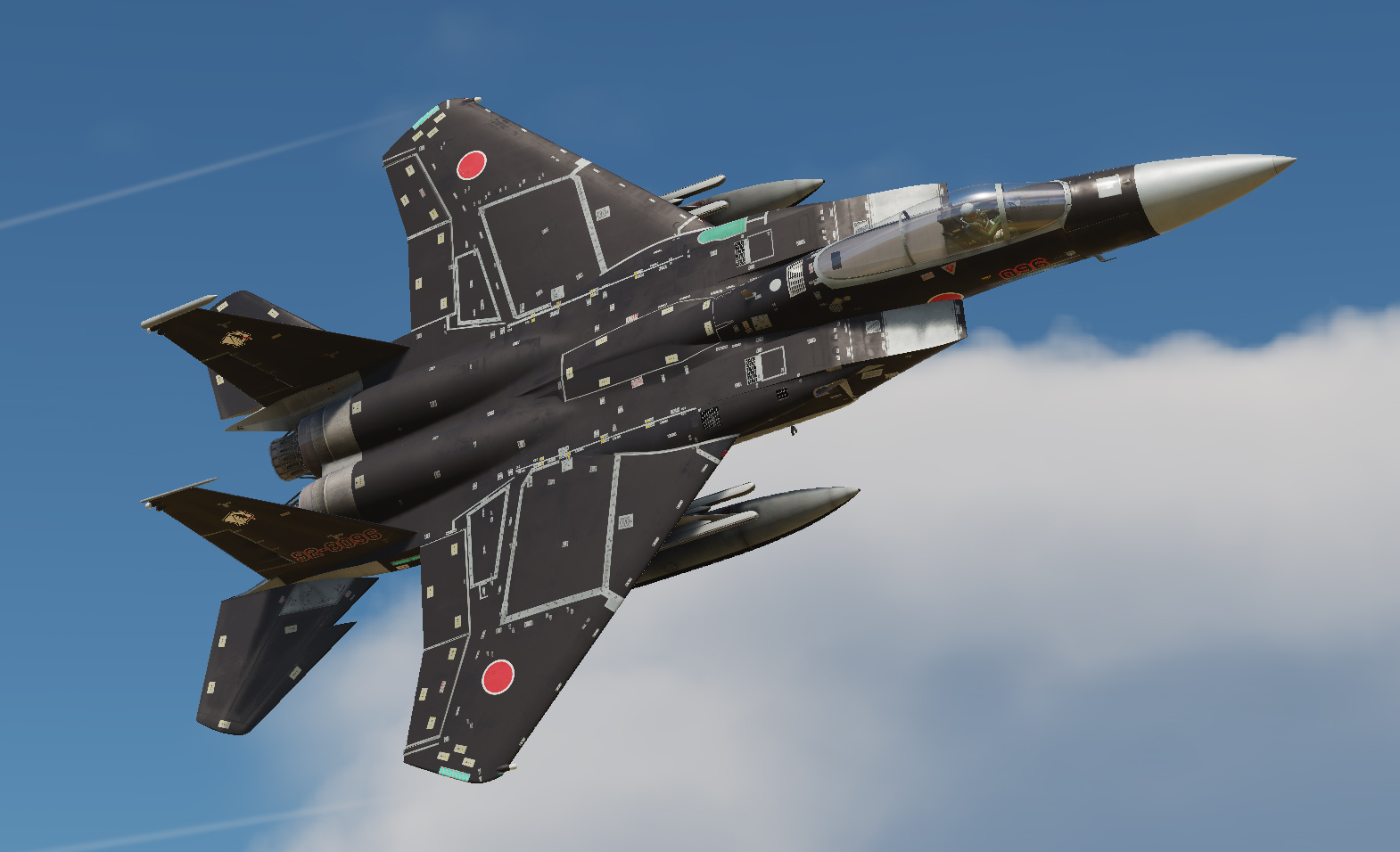 JASDF F-15DJ AGGRESSOR 92-8096 Black Skin {Fictional}