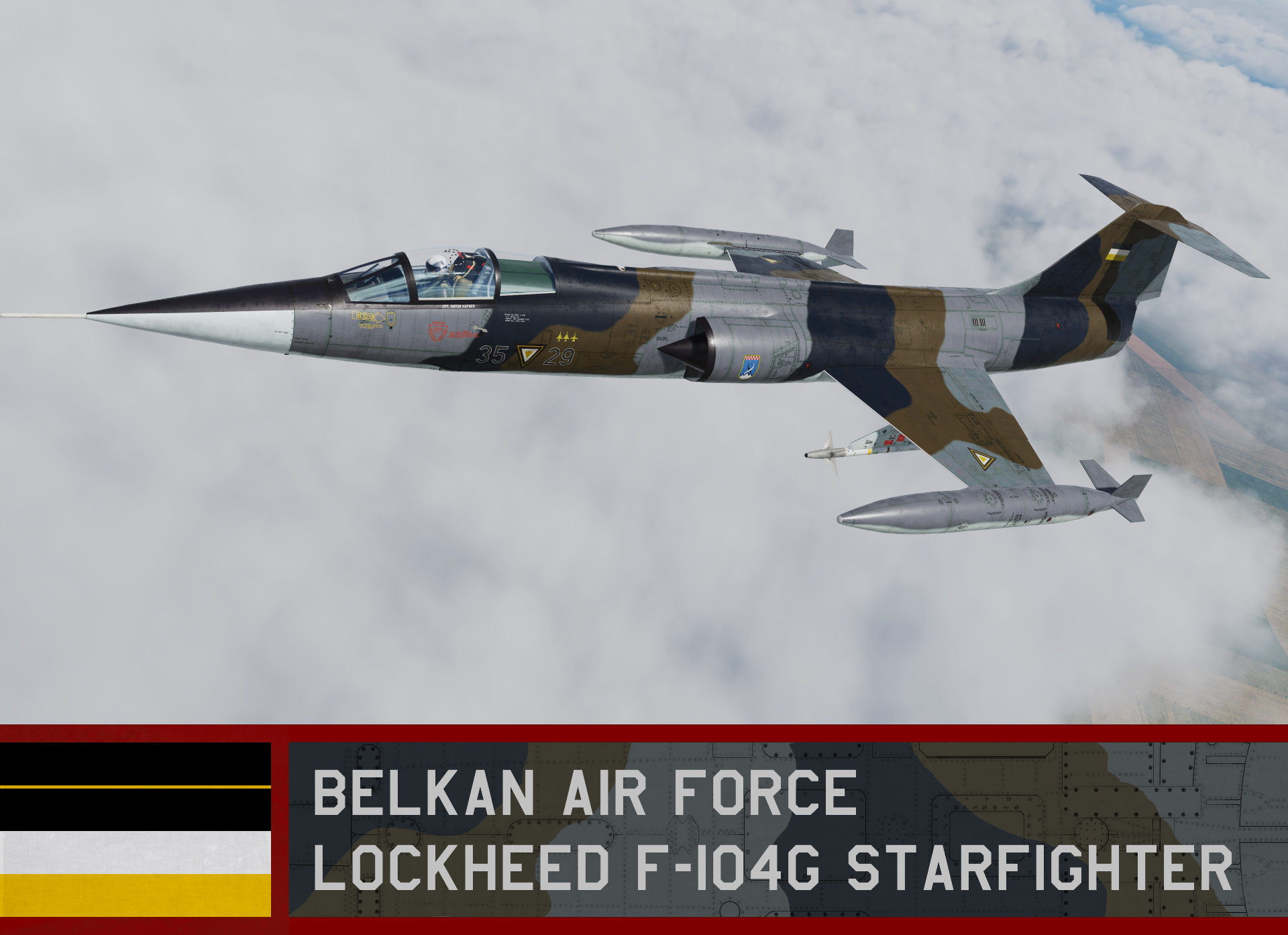 Belkan Air Force F-104G Starfighter - Ace Combat ( 12th Fighter Wing, Göllnitz AFB Dinsmark Belka 1980 )