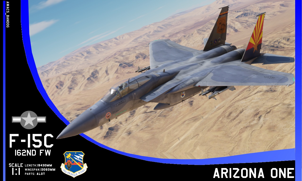 162d Fighter Wing Arizona Air National Guard "Arizona One" F-15C (Fictional)
