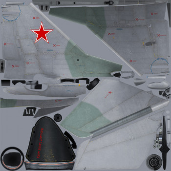 Texture template for MiG-29A model