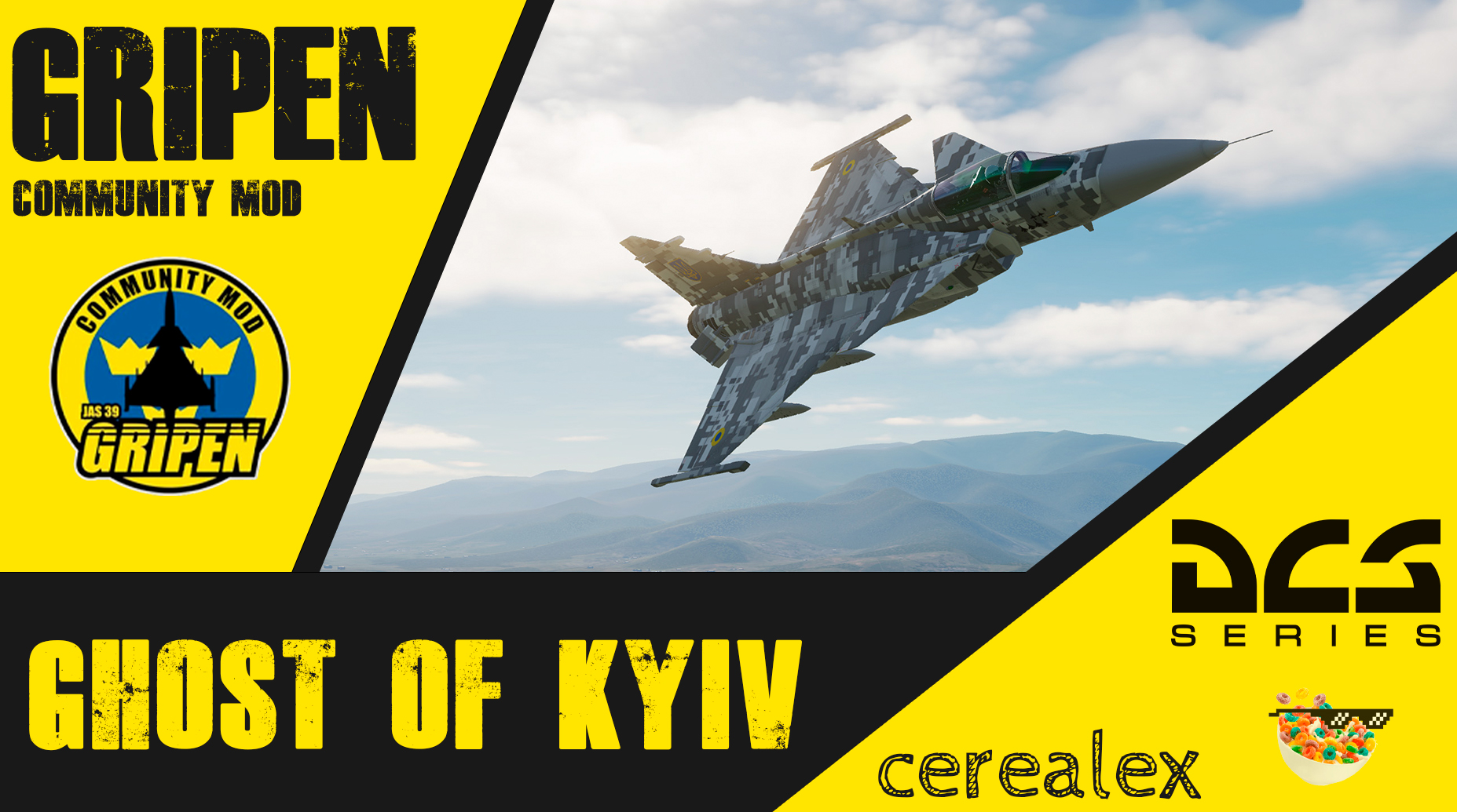 JAS-39 Gripen Ghost of Kyiv Livery by Cerealex