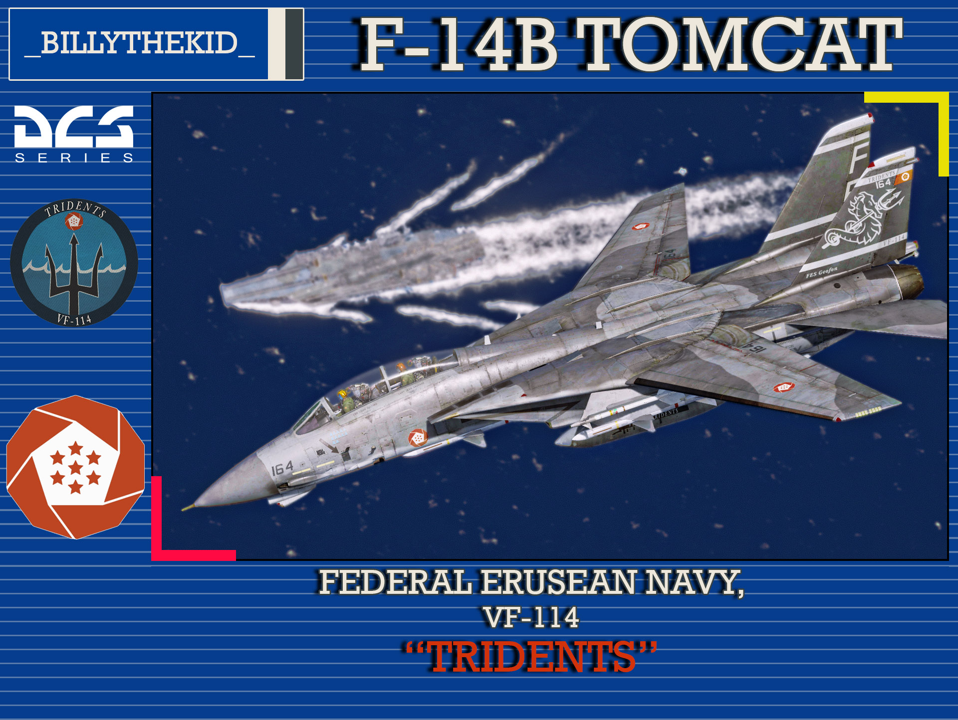 Ace Combat - Federal Erusean Navy - VF-114 "Tridents" F-14B Tomcat