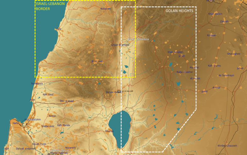 Israel/Lebanon and the Golan Heights - High resolution maps