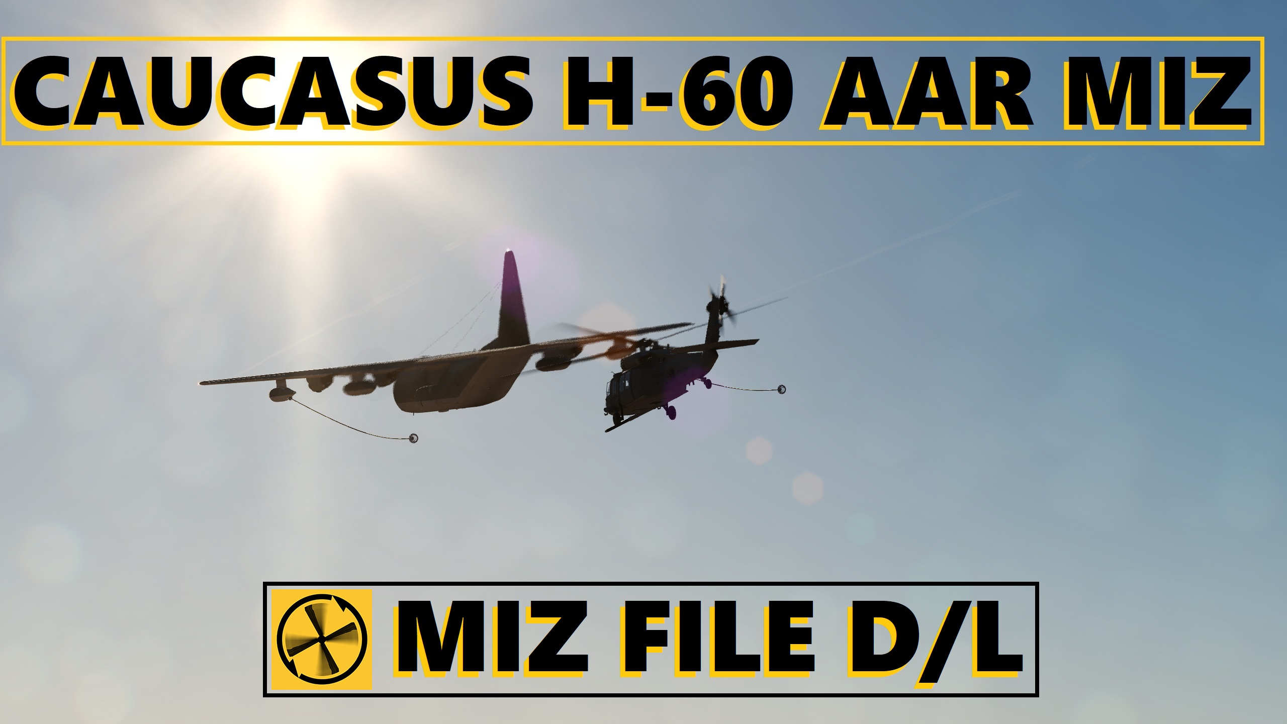 UPDATED - 10March2022 - DCS H-60L Blackhawk Project - Simple Multiplayer HH-60G Skin AAR Mission with KC-130 on Caucasus Map.