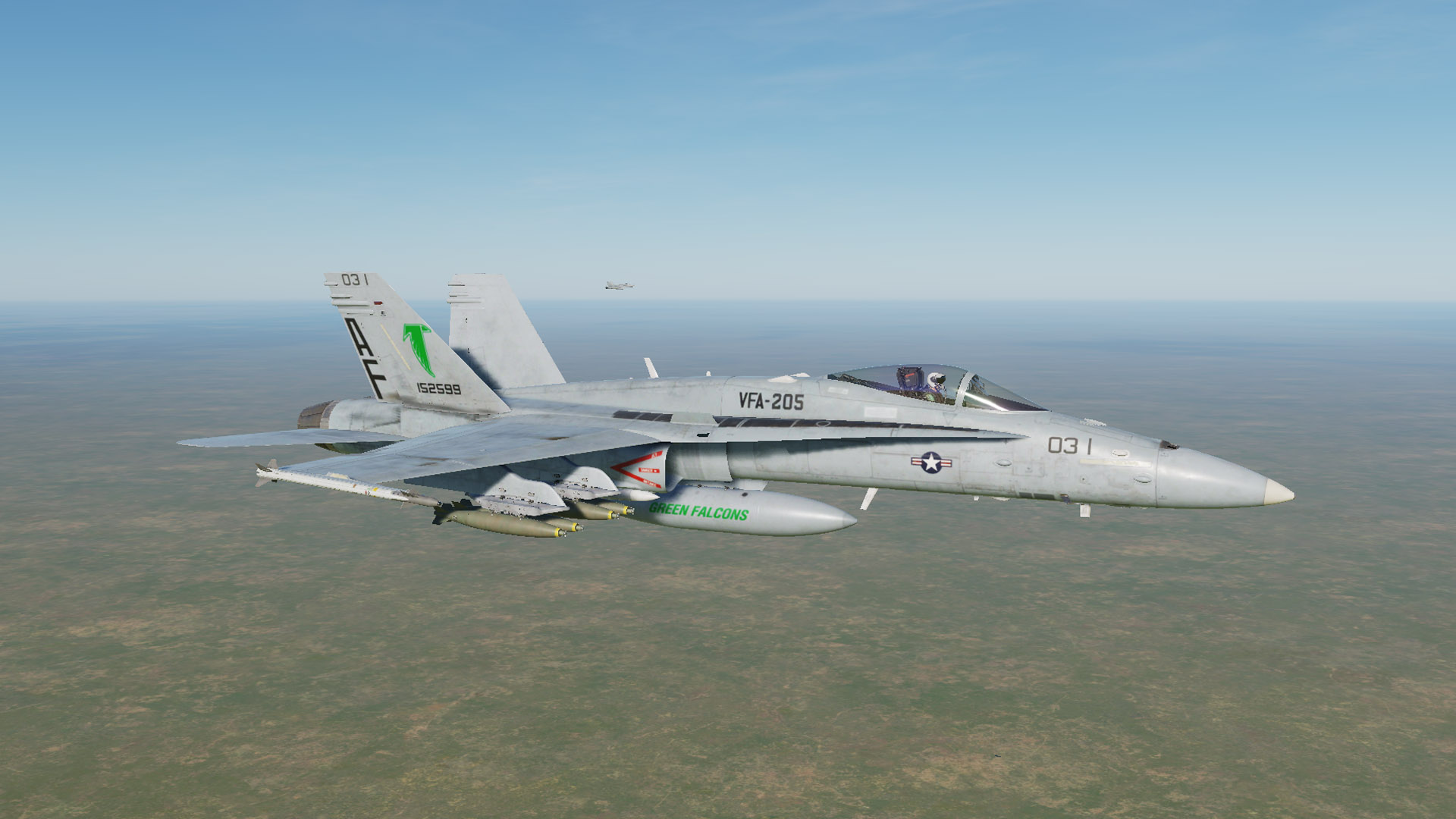 F/A 18C Hornet VFA 205 Green Falcons (Fictional) High and Low vis