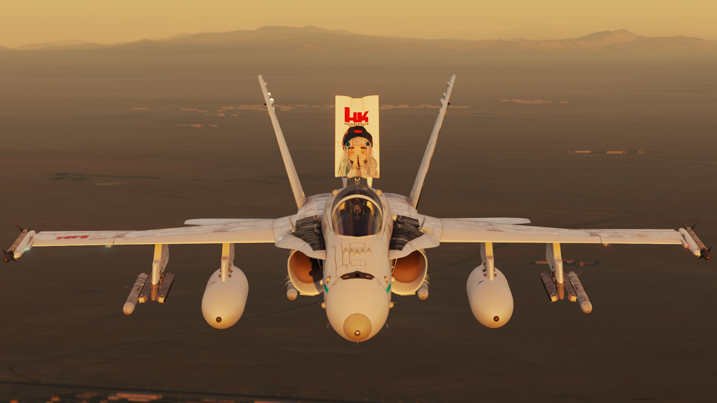F/A-18C Lot 20 White Hornet with HK416 (Girls' Frontline) Art