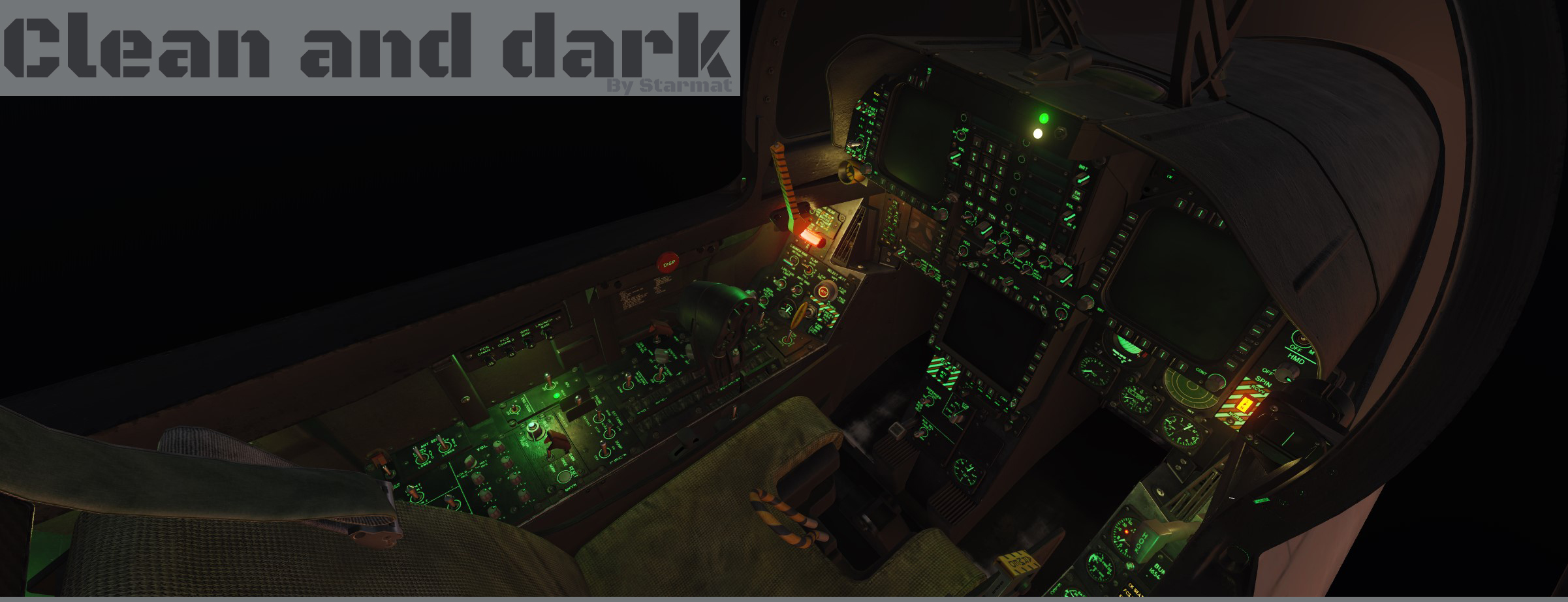 Clean and Dark Cockpit (HOTFIX 2.85 Rear Mirror fix)