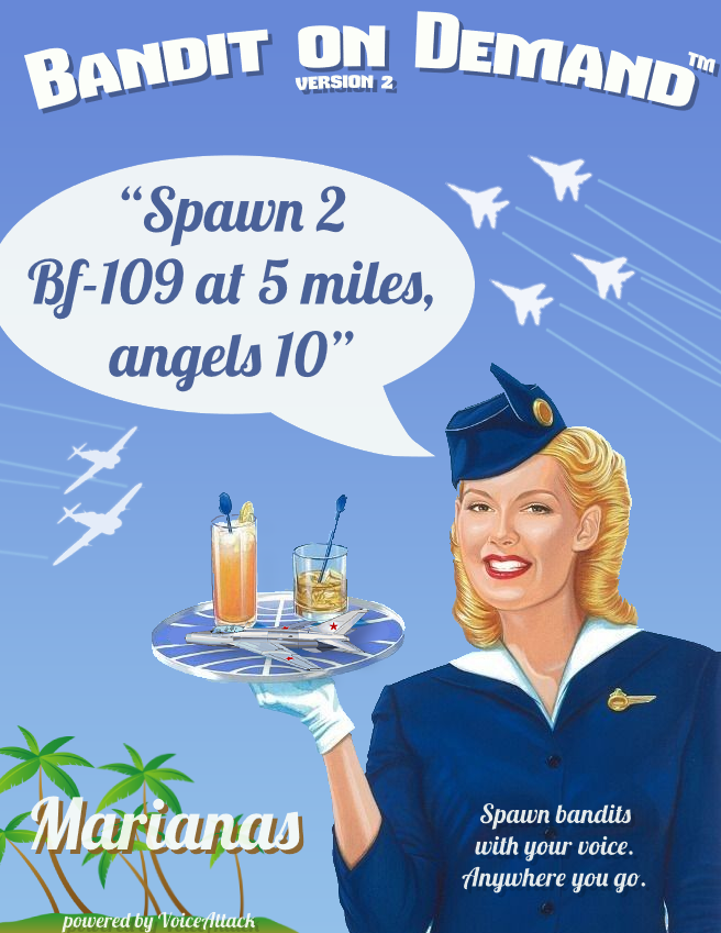 Bandit On Demand™ MARIANAS v2.1 - spawn bandits with your voice - anywhere you go in DCS - universal BFM / BVR training