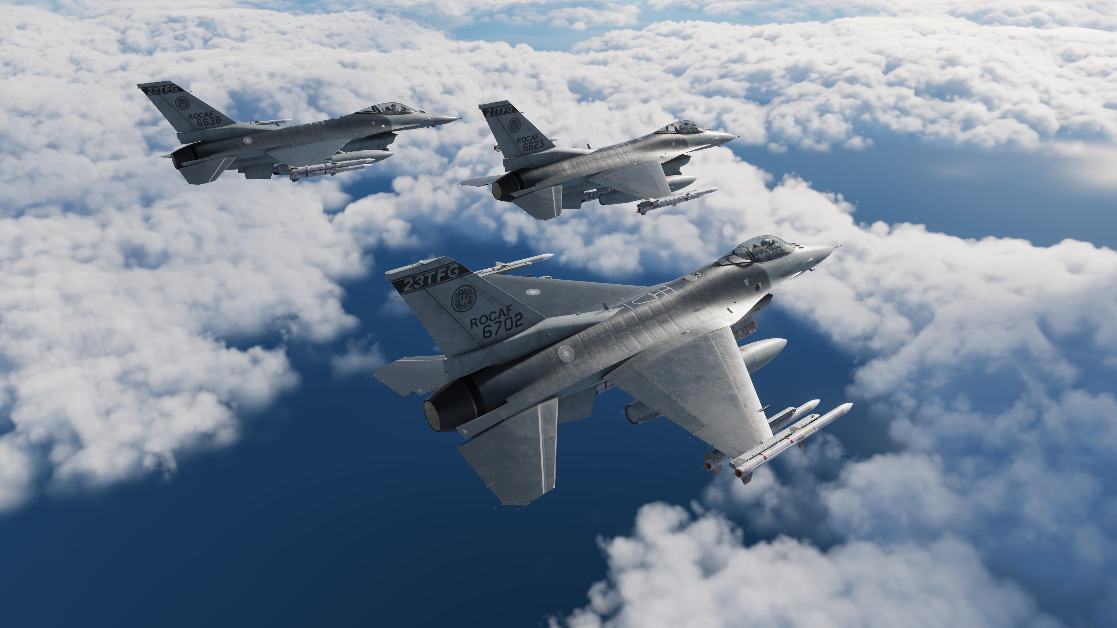 ROCAF F-16 4th TFW Low Vis Blue Grey『Tail Number variable & Fixed』2023/08/22