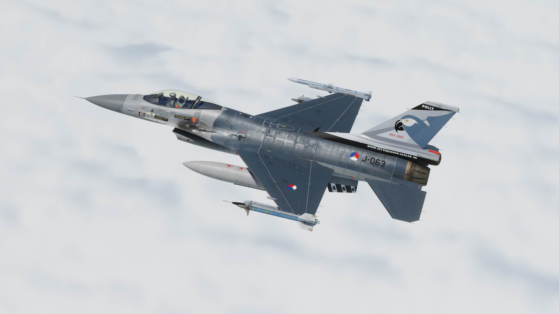 F-16 Dutch Klu J-063 '60 Years Polly Grey' 