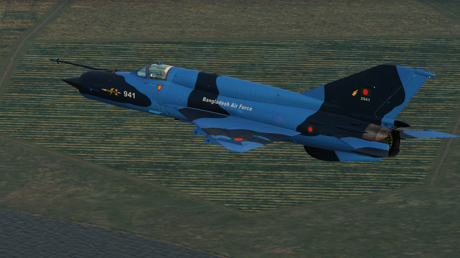 Bangladesh Air Force Mig-21(F-7) Blue camo